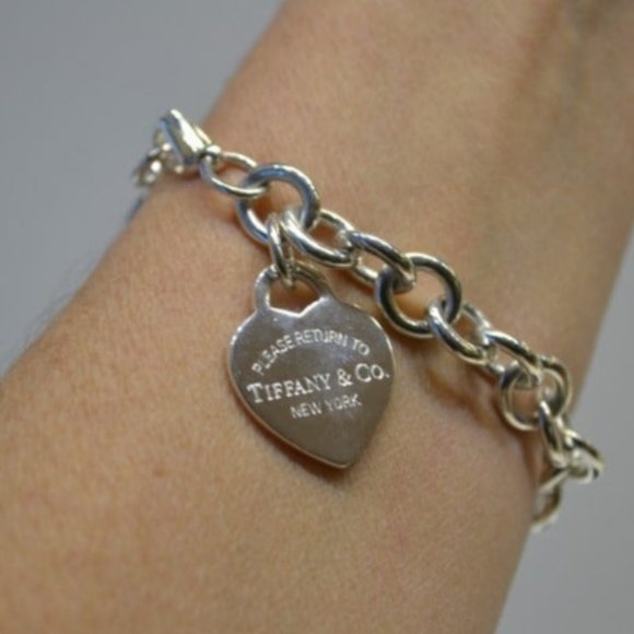 Tiffany & Co. Sterling Heart Tag Charm Bracelet - Picture 2 of 3